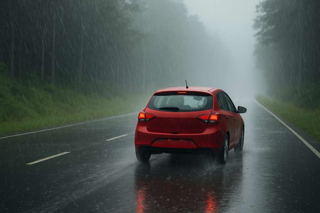conducir bajo la lluvia